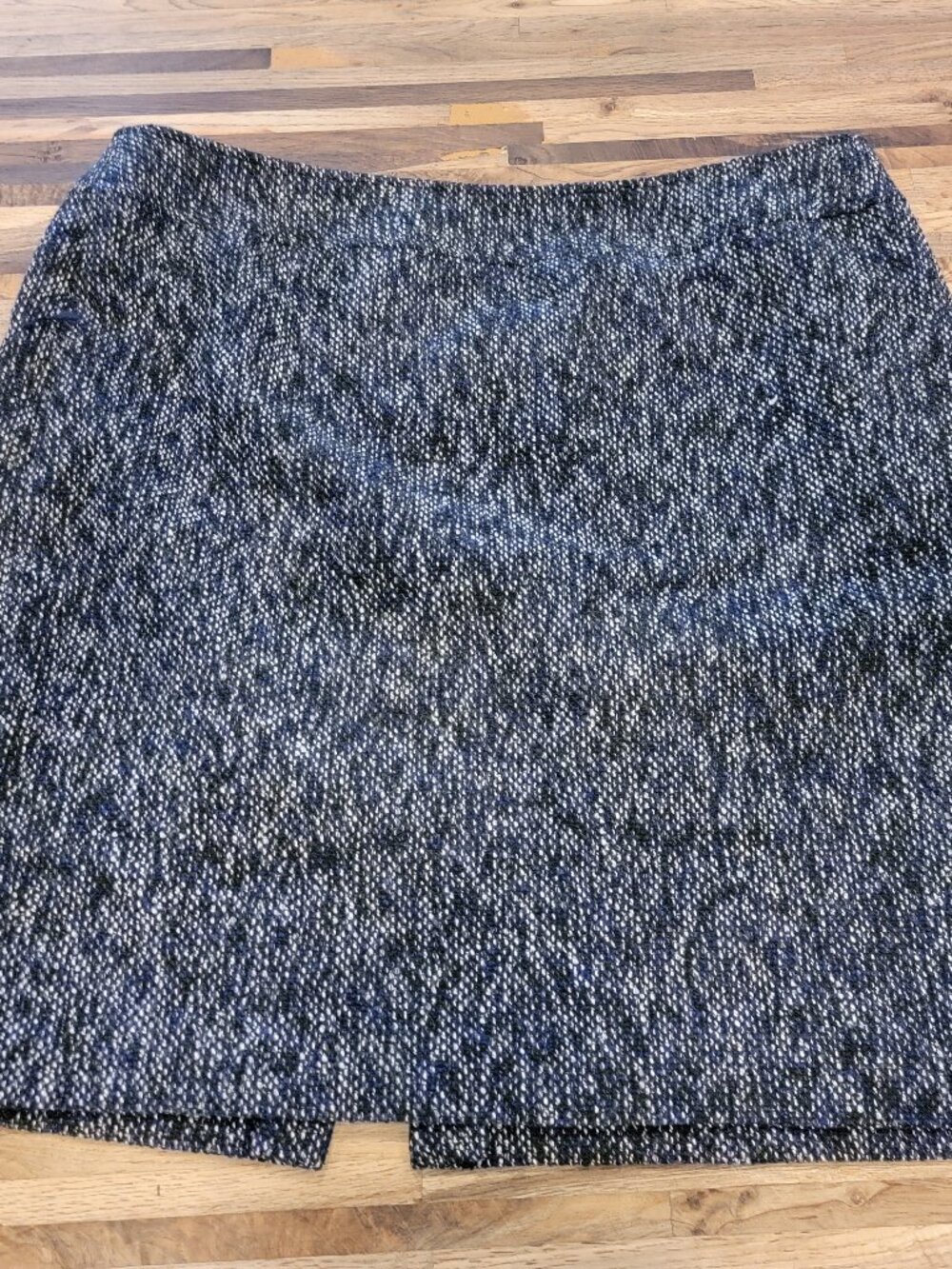 Arthur Levine/Tahari Blue/Black Tweed Pencil Career Wear Skirt
